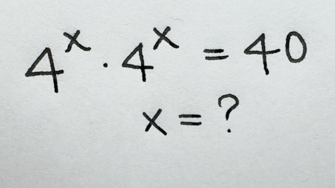 Solve for x in this nice exponential equation | Math Olympiad Mathematics