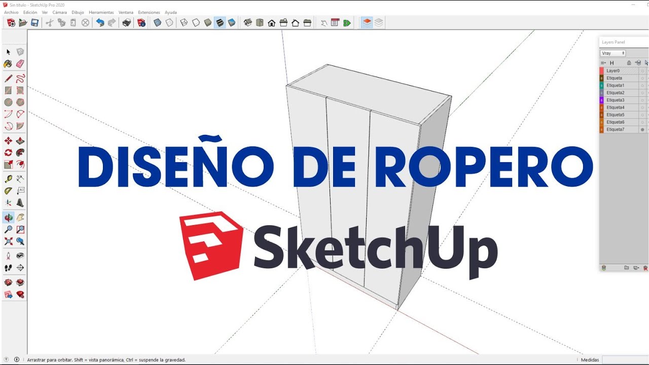 DISEÑO DE ROPERO EN SKETCHUP