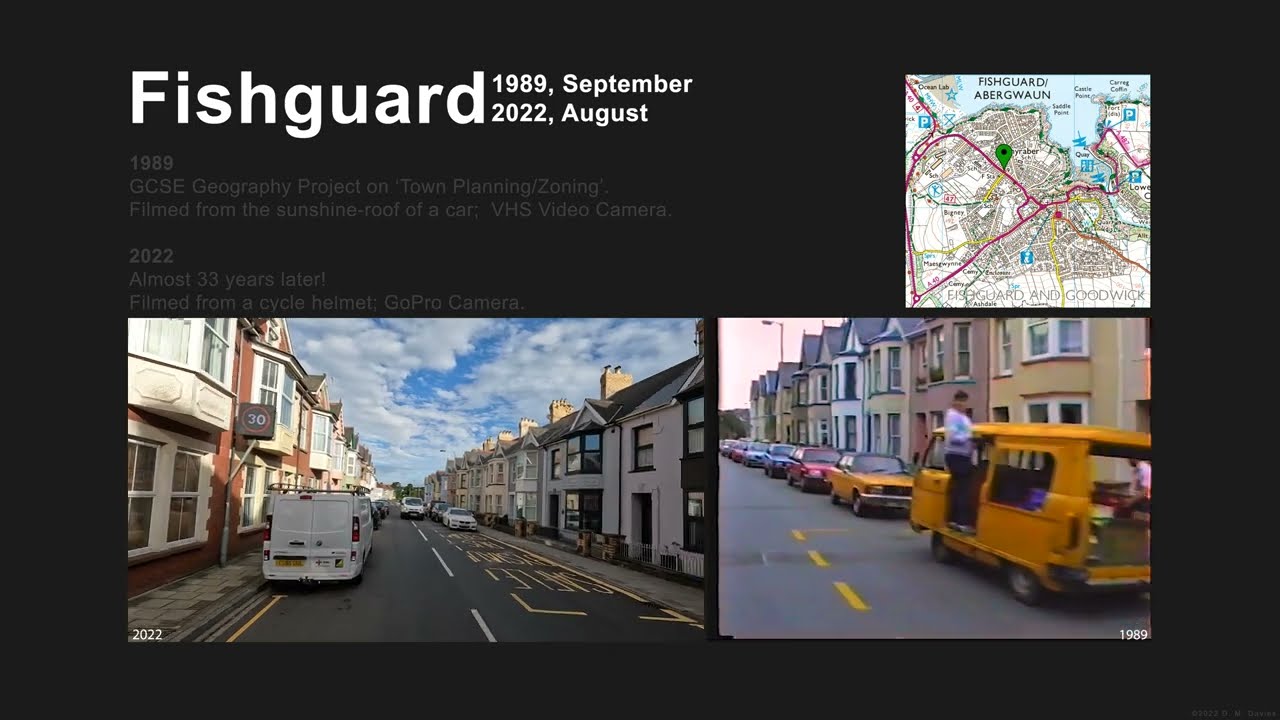 Fishguard - 33 year 'Then & Now' Comparison (1989 - 2022)