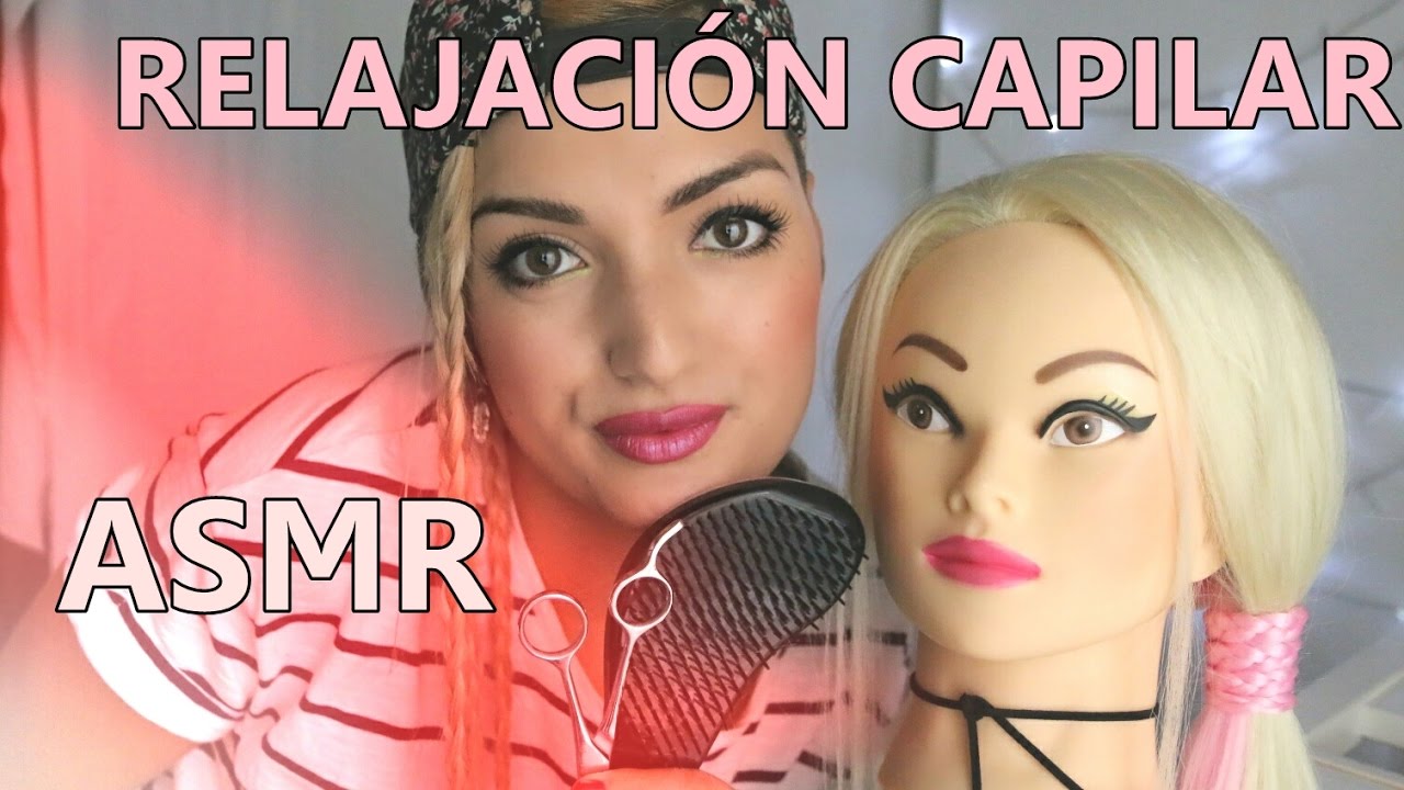 ASMR Sonidos al PEINAR y CORTAR el pelo 💇✂Con mi MUÑECA |SHOW AND TELL