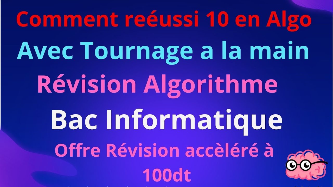 Exécution à la main avec Le Fichier [Consiel 10 au moins Algo]