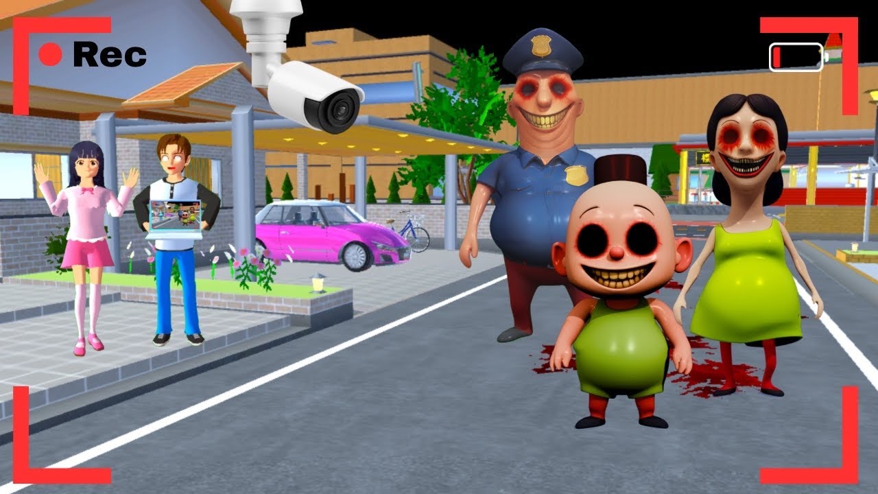 Yuta Mio Panik CCTV Merekam Anomali HAMOOD HABIBI | SakuraSchoolSimulator