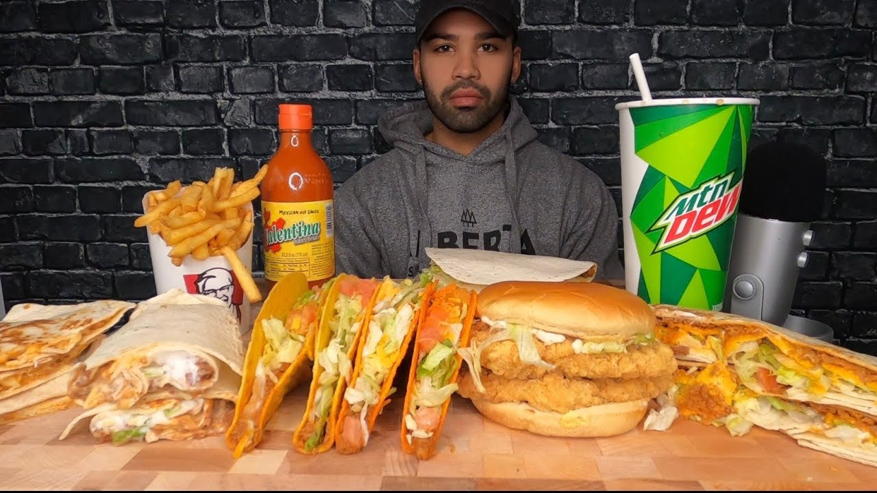 (ASMR) TACO BELL & KFC MUKBANG