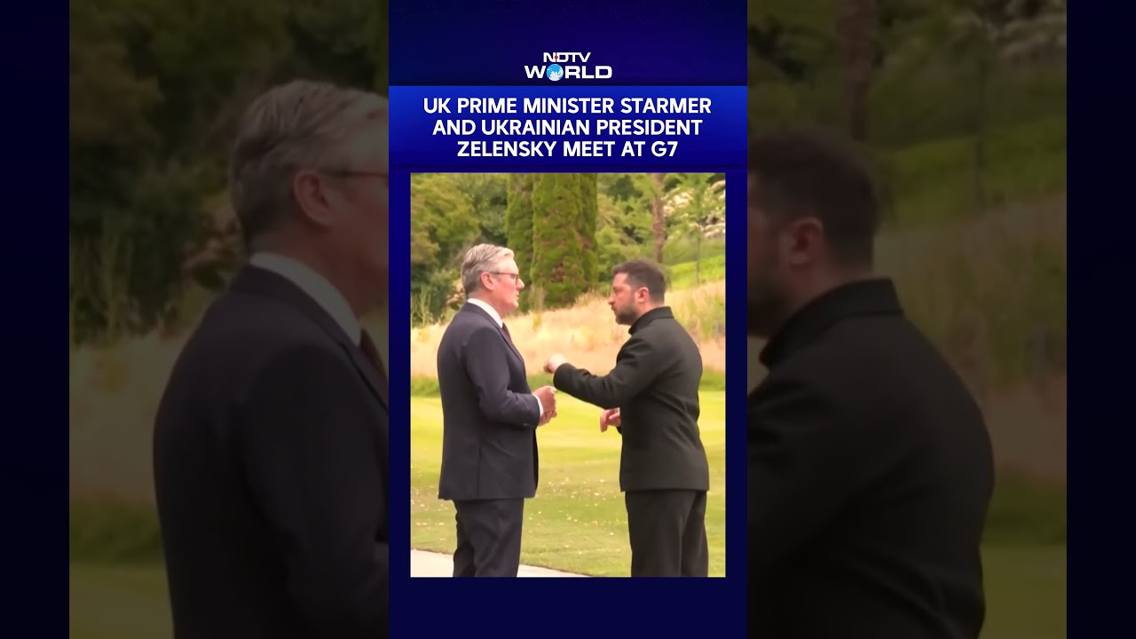 Саммит G7 | Премьер-министр Великобритании Кир Стармер и президент Украины Зеленский встретились ...