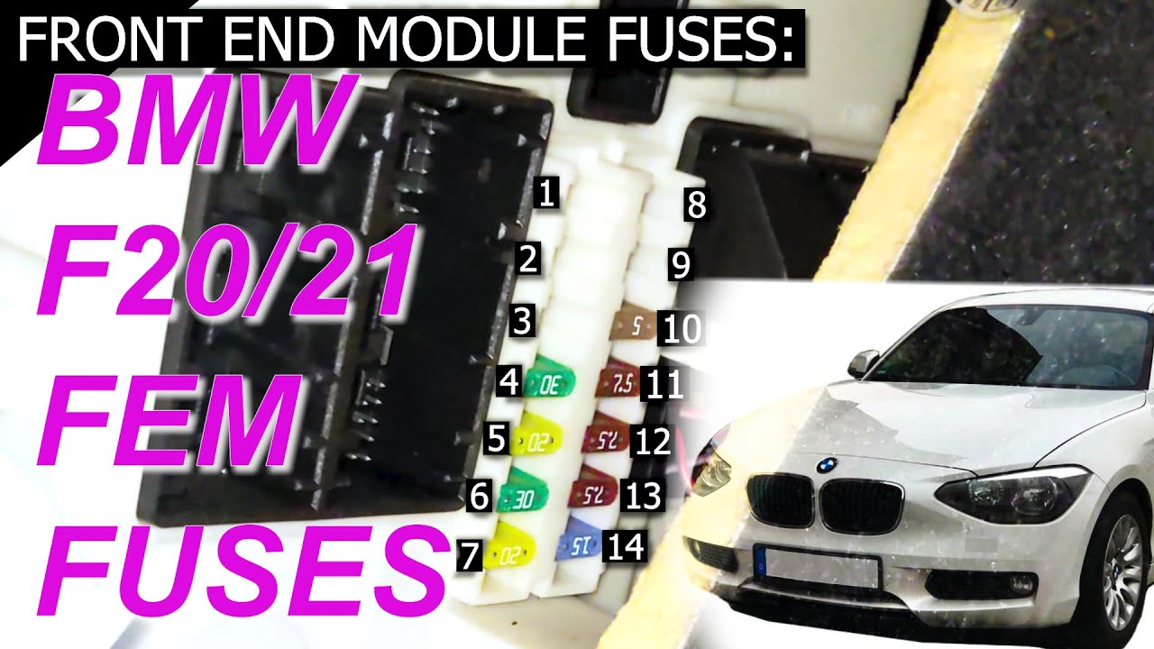 BMW FEM (Front End Module) location and Useful FUSE info- F20_F21 1 series model***