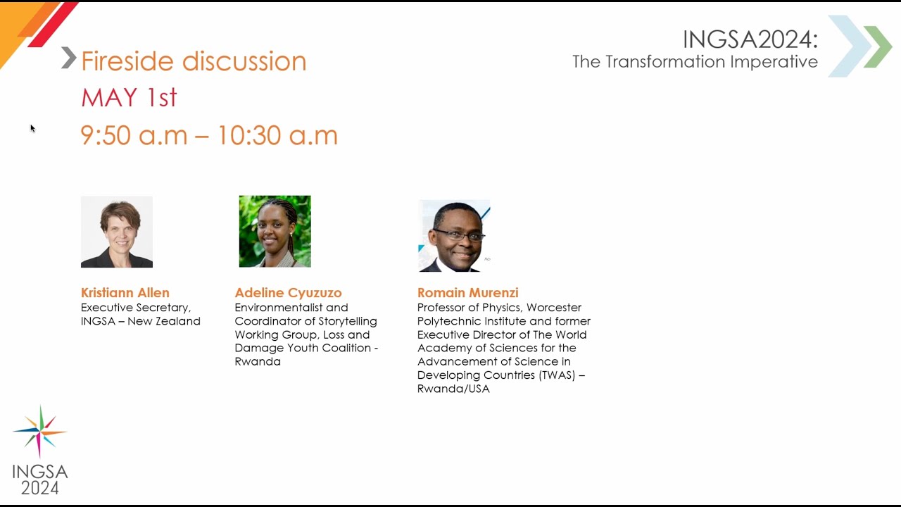 INGSA2024 - High Level Plenary Discussion - Adeline Cyuzuzo & Romain Murenzi - Day 1
