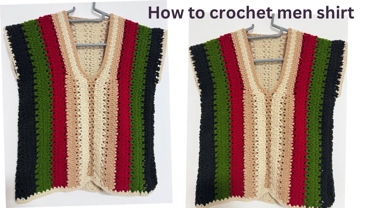How to Crochet Summer Men Vest | step by step