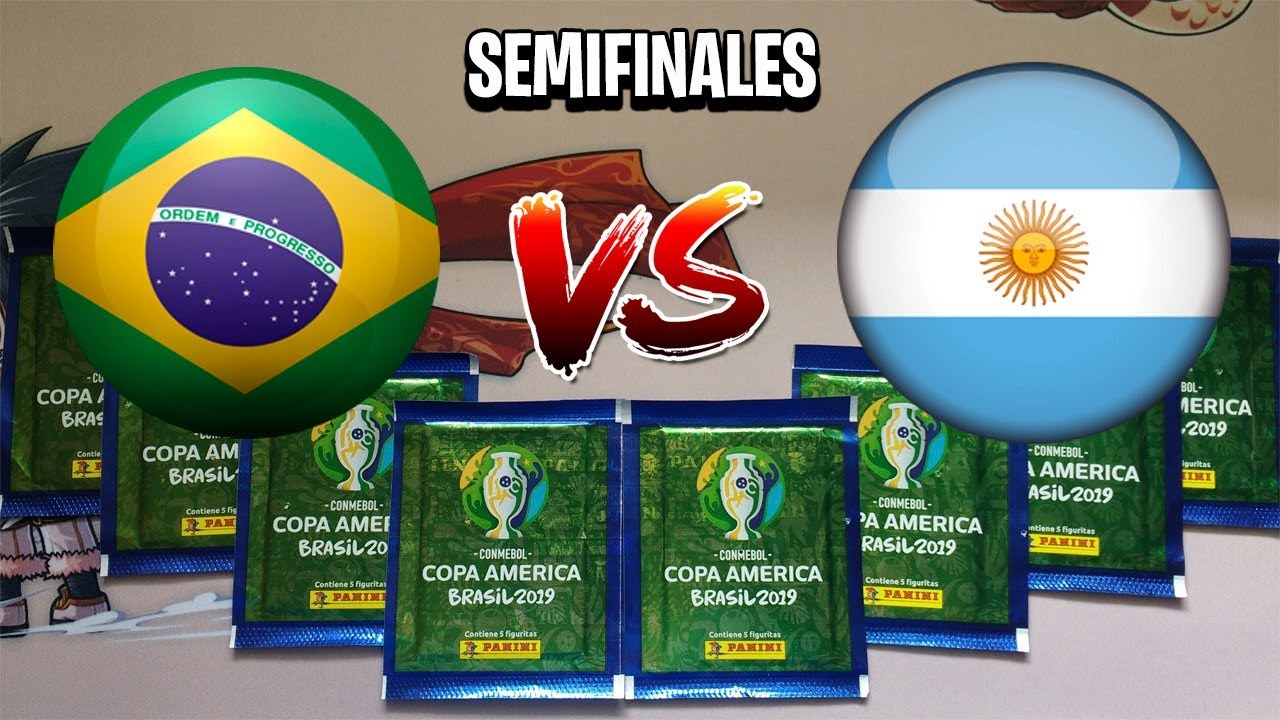 Simulación de partido BRASIL vs ARGENTINA (semifinales) - Copa América Brasil 2019 Panini