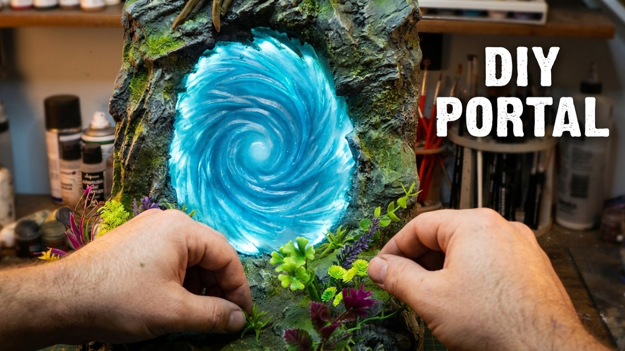 resin portal rock base DONE...  #scenic base #clay #art #arts and crafts #sculpting #diy #crafting