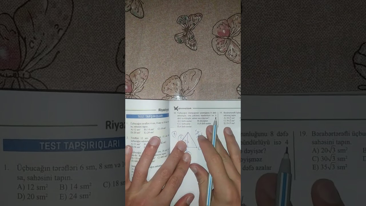 Güvən buraxılış imtahanlarına hazırlıq vəsaitindən Fiqurların sahəsi