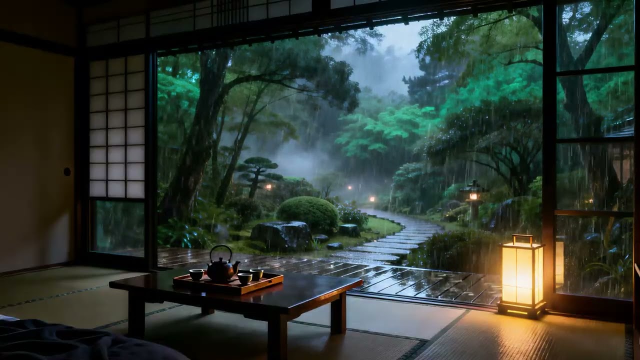 Cozy Rustic Porch in the Rain | 3 Hour of Rain Sounds for Studying, Relaxation & Ambient Focus