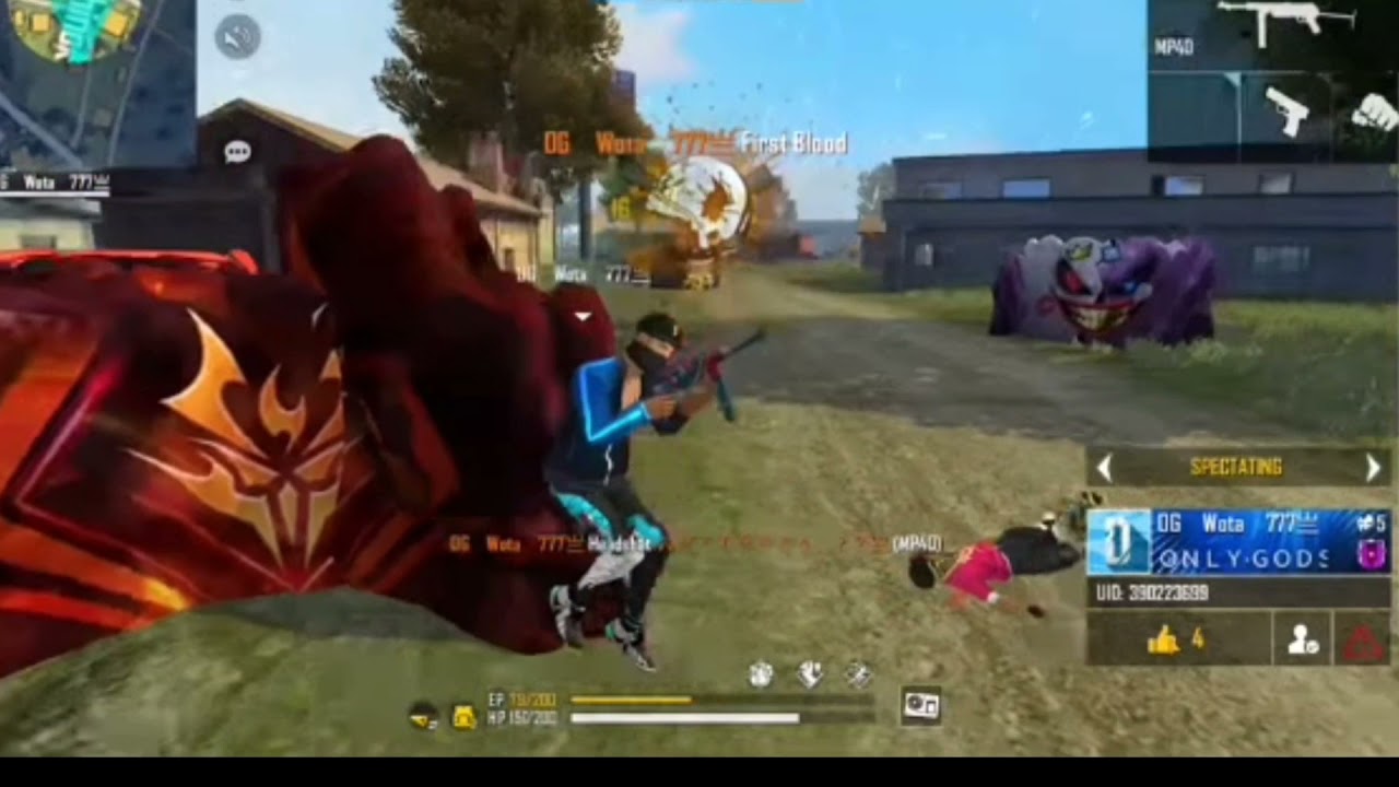 Wota Vs hiphop Squad || 1vs4 Custum Gameplay.