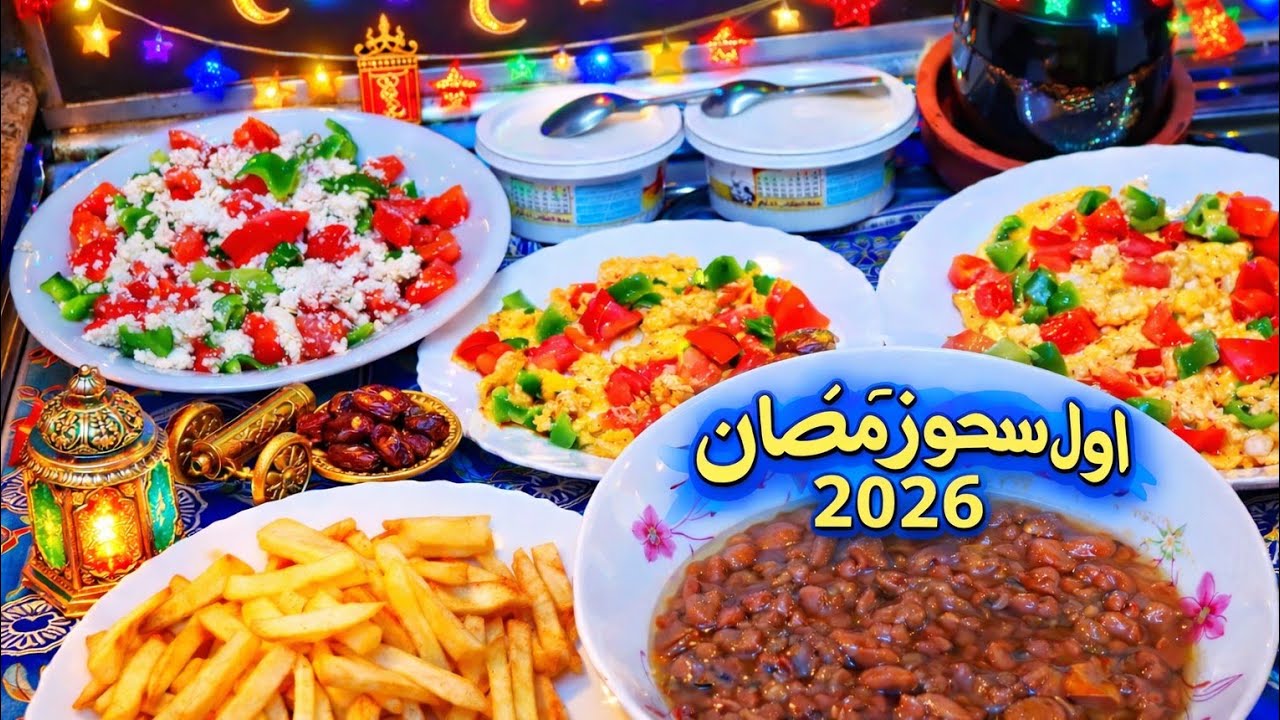 اجواء رمضانيه و سحور اول يوم في شهر رمضان 2026