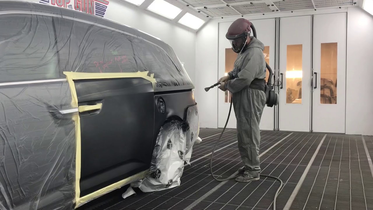 Spraying/Blending Honda Odyssey with Lesonal Waterborne.