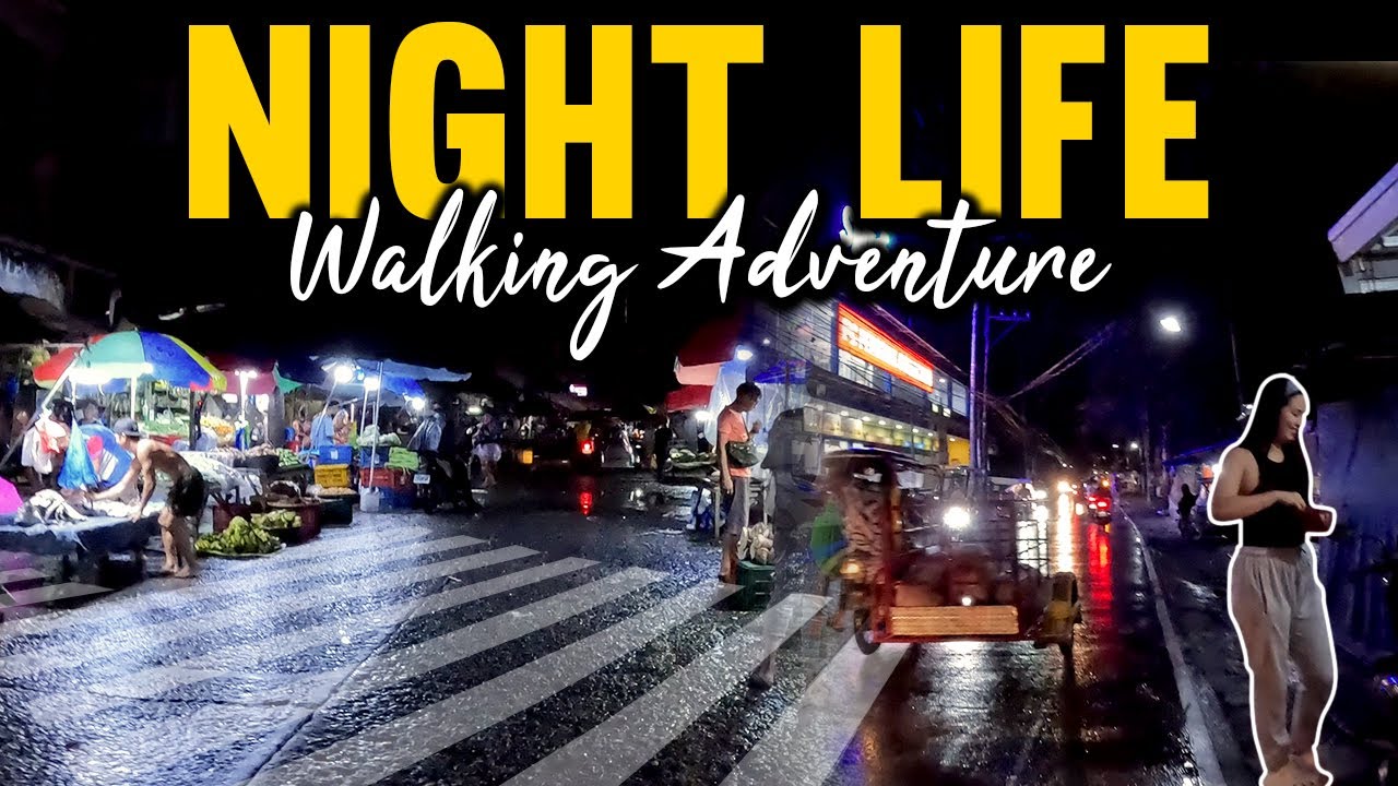 Walking Vlog: After rain, Night Life in Sta. Maria, Bulacan [ 4K ]