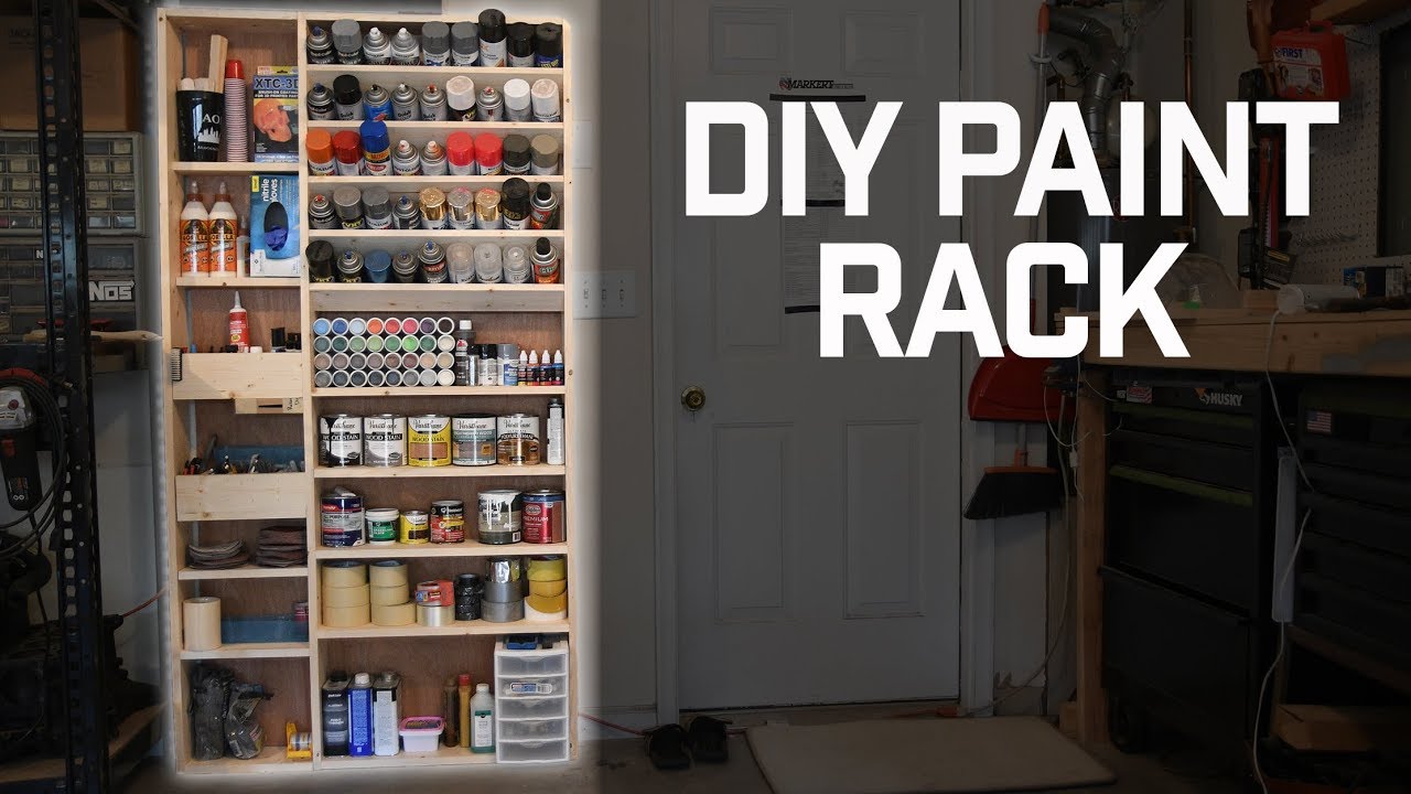 How To // DIY Paint Organizer Rack