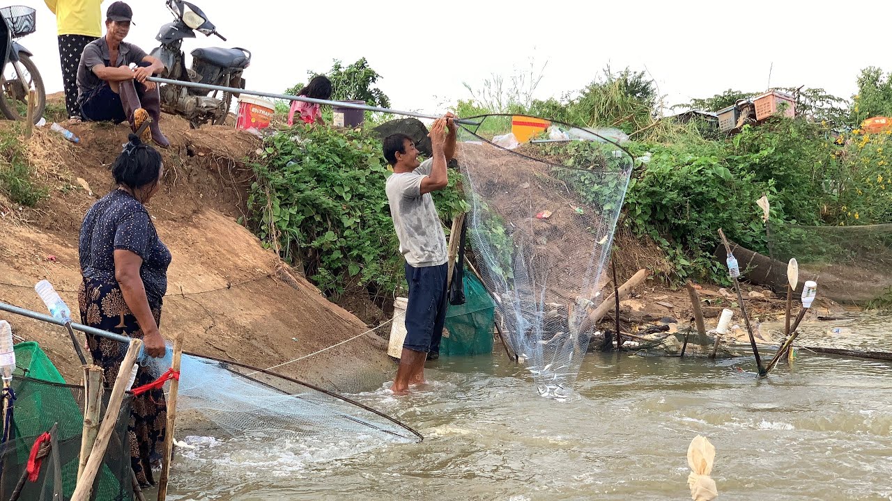 ស៊ូណាស់អ៊ំៗដួសត្រីតាមសំណង់ទឹកហូរ Ep13