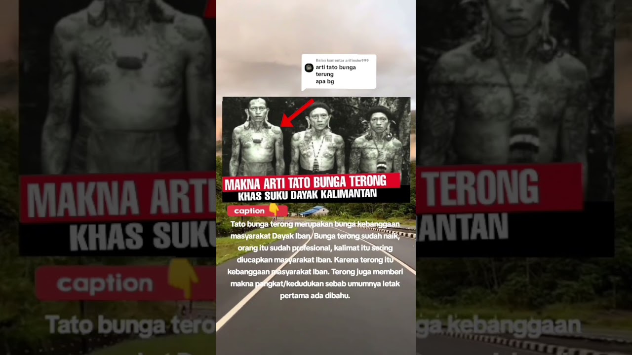 arti tato bunga terong #dayak