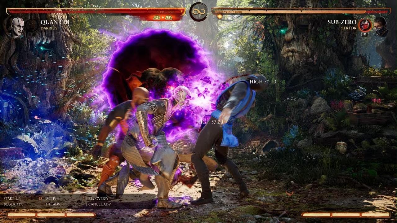 Mortal Kombat 1 Quan Chi Darrius 1 bar 407 damage 