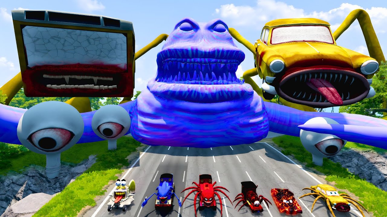 SEMUA MONSTER Mobil Besar & Kecil dengan BALAS DENDAM BOU BARU & PEMAKAN BUS & PEMAKAN MOBIL