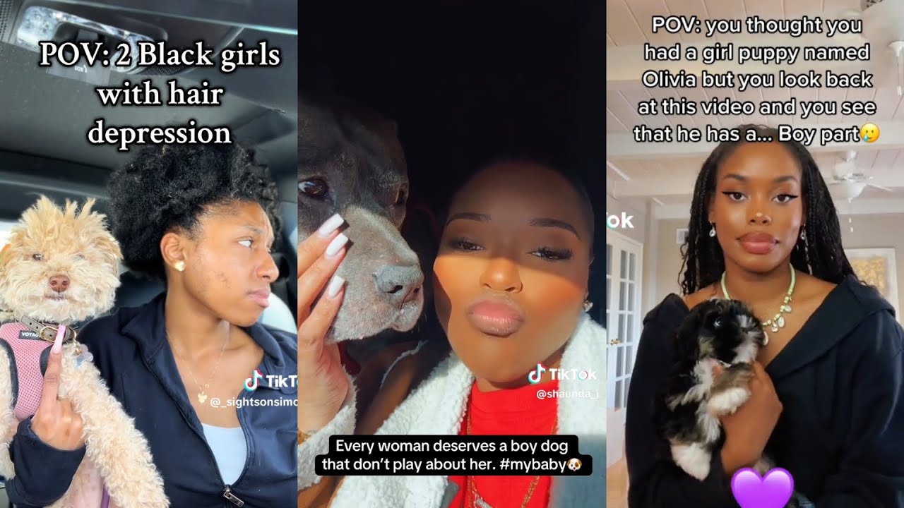 Black Women and Their Dogs | Funny tiktok compilations #dogmom
