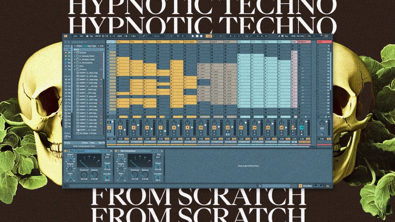 Full Hypnotic Techno track from Scratch (free project) [Ableton Techno Tutorial]