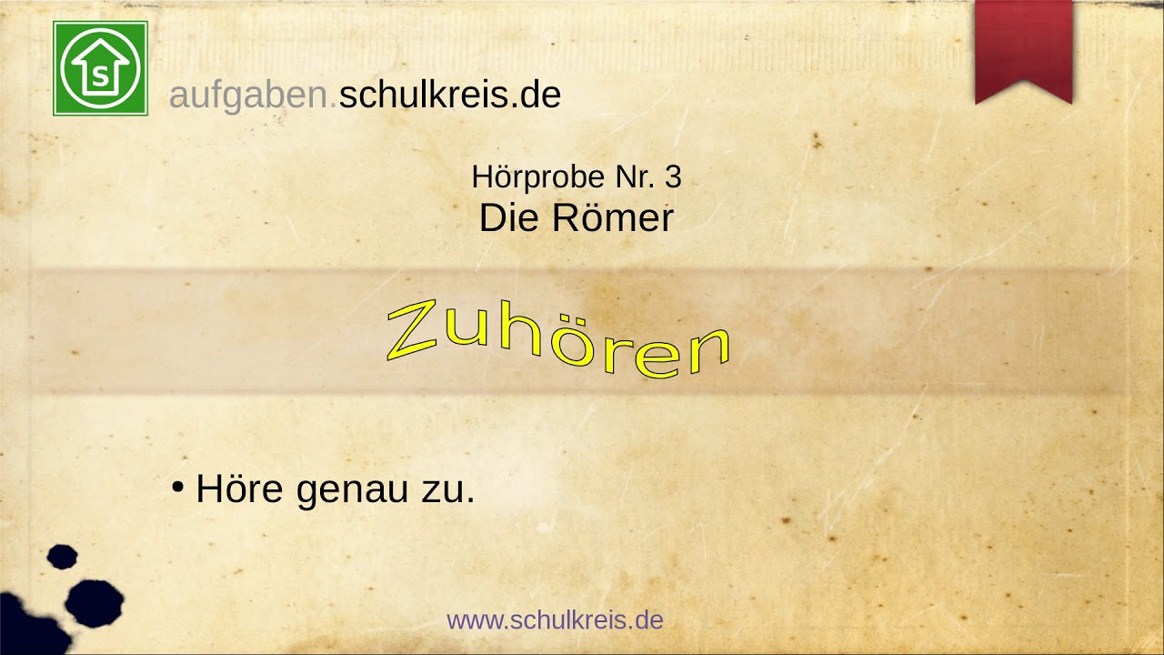 Vorlesetext / H&ouml;rprobe Nr. 3: Die R&ouml;mer