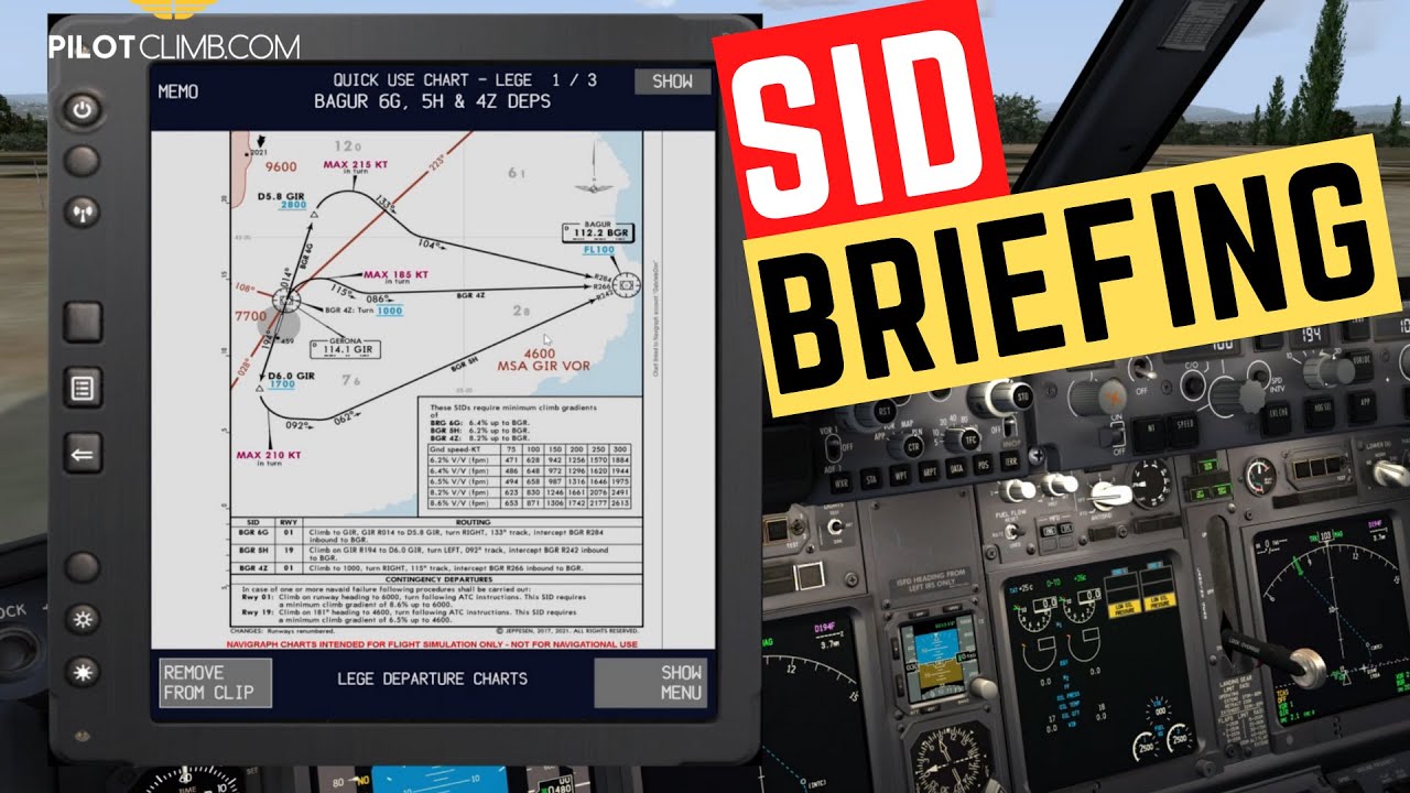 Как провести инструктаж для SID - [Настройка вылета Boeing 737.]
