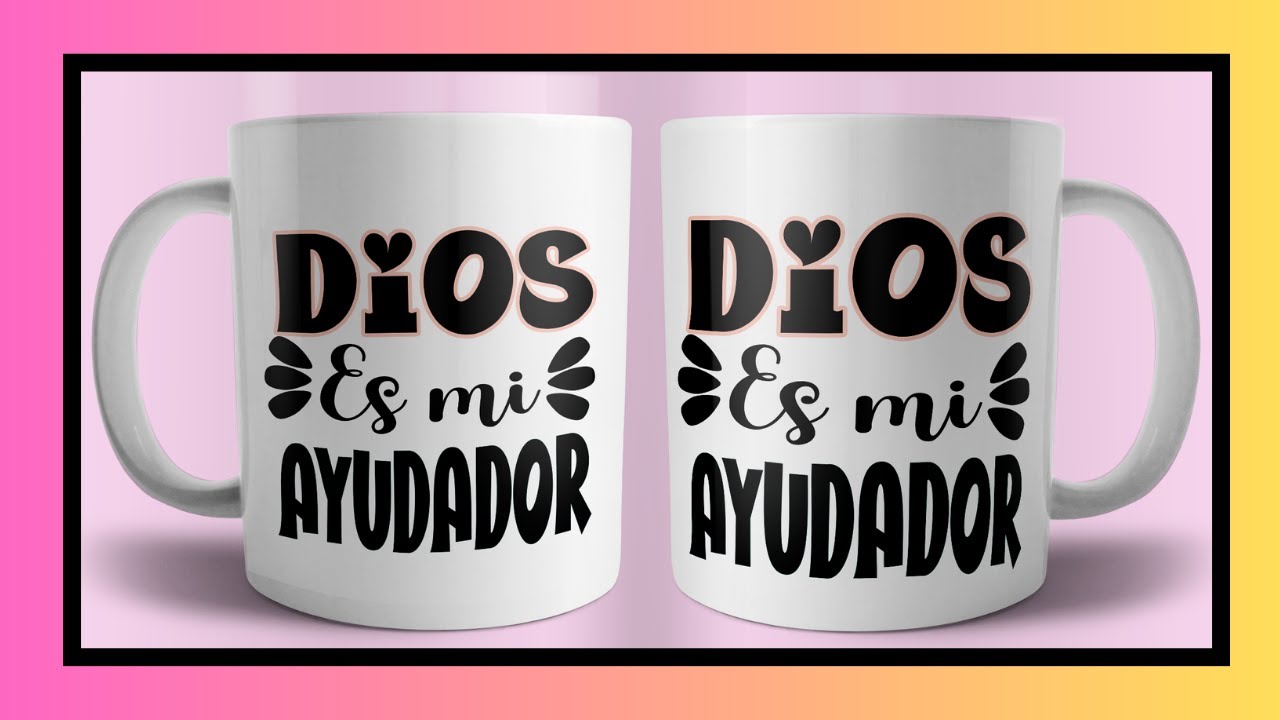 CREA PLANTILLAS CRISTIANAS PROFESIONALES para TAZAS y CAMISETAS - Tutorial COMPLETO de Sublimación