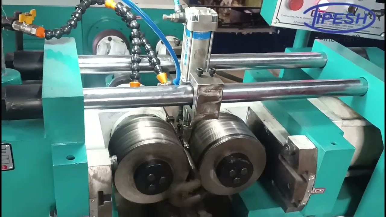 || HYDRAULIC THREAD ROLLING MACHINE  WITH PNEUMATIC JOB STOP ATTACHMENT .3/4X10 UNC THREADING ||