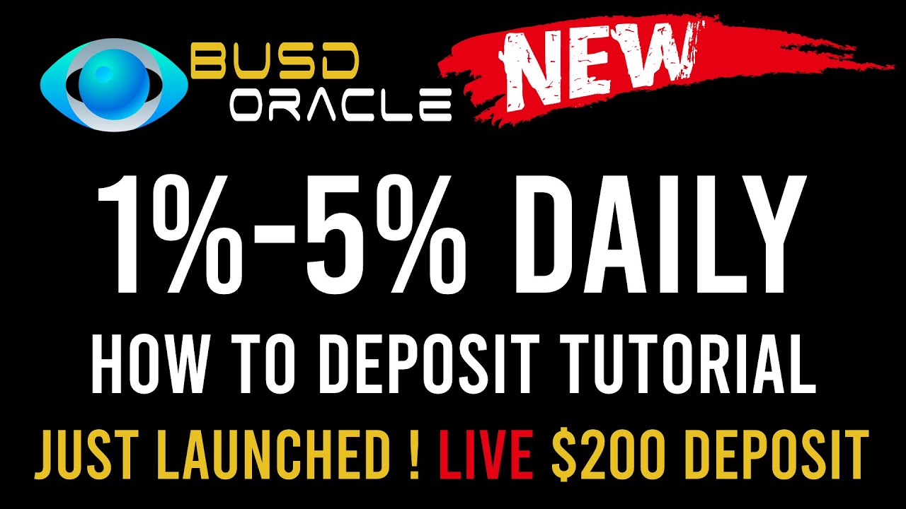 BUSD ORACLE Just Launched | How to INVEST BUSD to EARN 1% TO 5% DAILY ROI | Live 200 BUSD Deposit