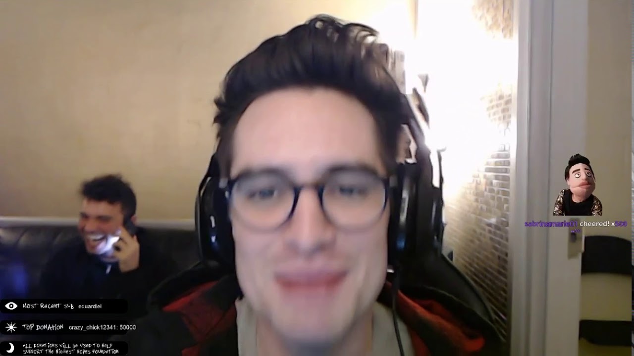 Brendon Urie playing with voice changers 😂