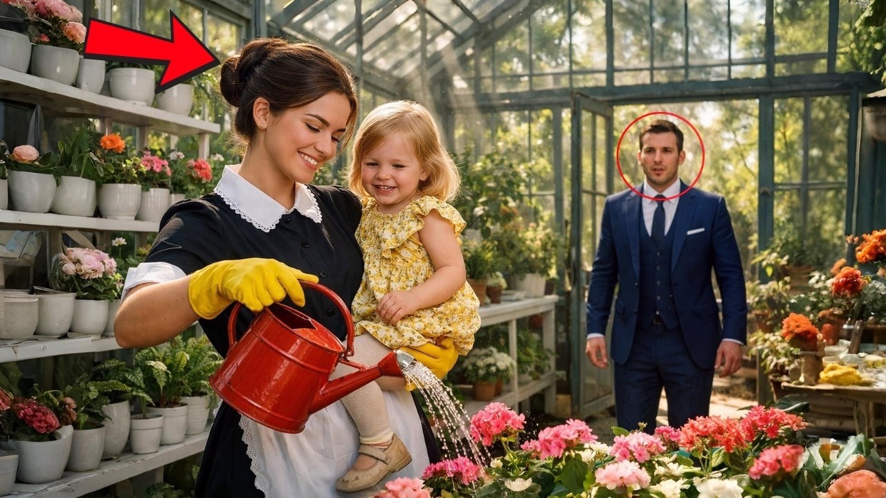 EMPRESÁRIO VOLTA MAIS CEDO    E FICA SURPRESO AO VER A EMPREGADA REGANDO FLORES COM SUA FILHA!