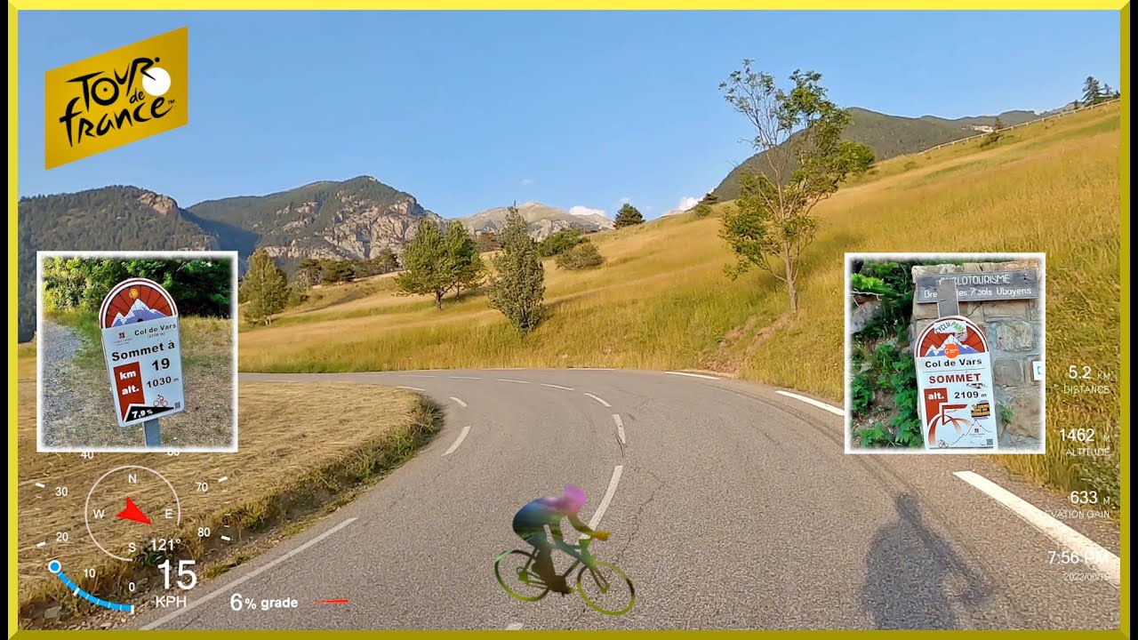 ✨Col de Vars : col mythique du Tour de France ☆ Montée intégrale + descente ☆ Vélo 🚲 Cyclisme ☆