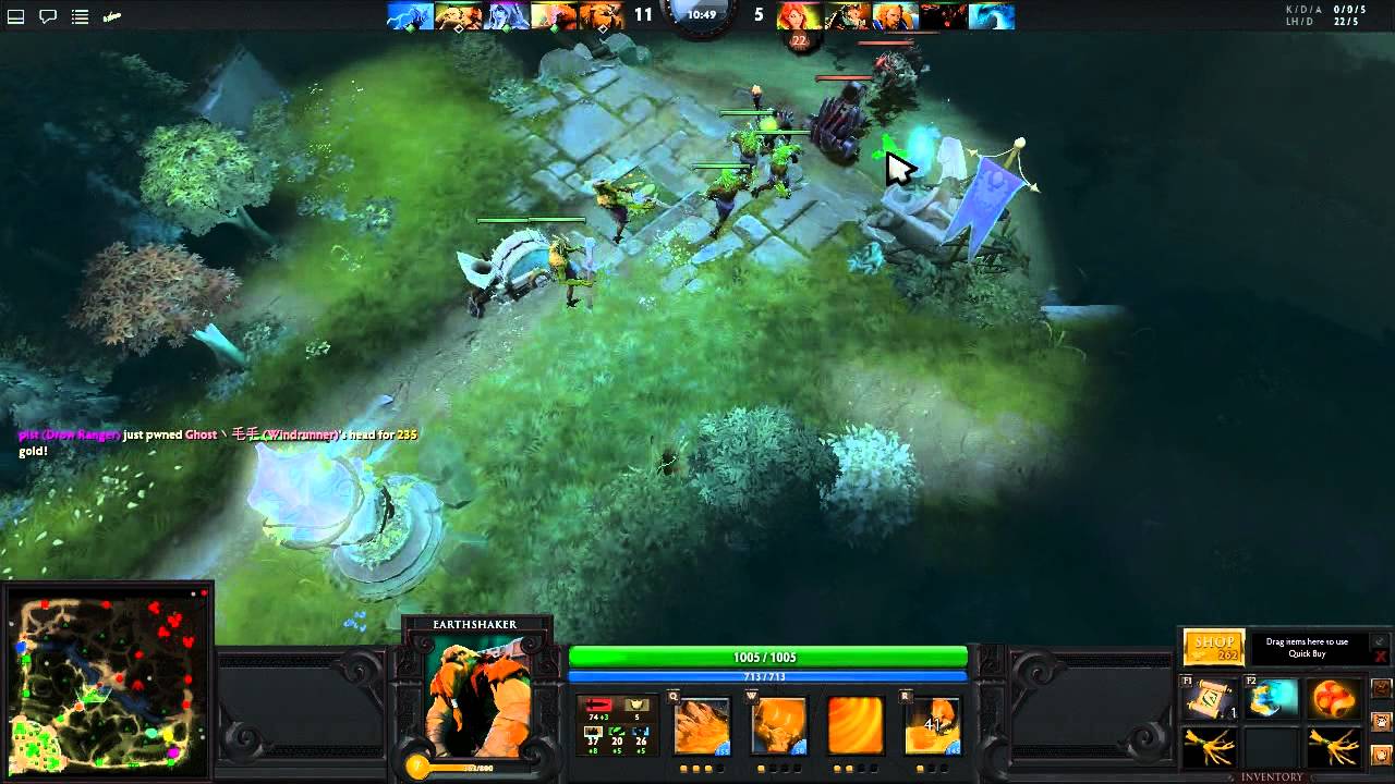 Let's Play DOTA 2 Beta  Match: Earthshaker