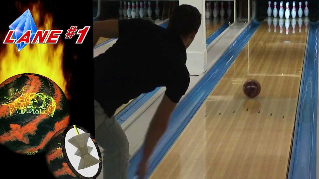 Lane 1 Time Bomb Black Fire, Time Bomb, and Pink Panther bowling balls by Gary Tutoli