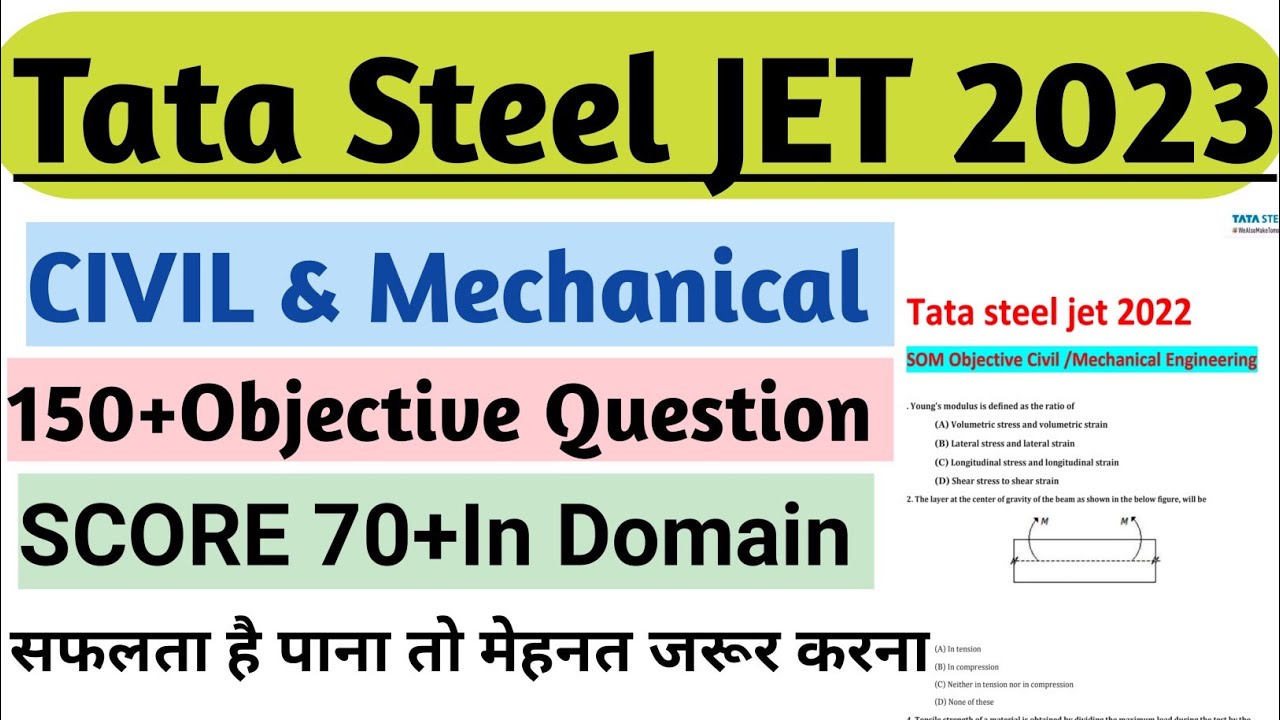 Tata Steel Jet Civil Engineering And Mechanical Engineering Sample Paper//Civil & Mechanical Classes
