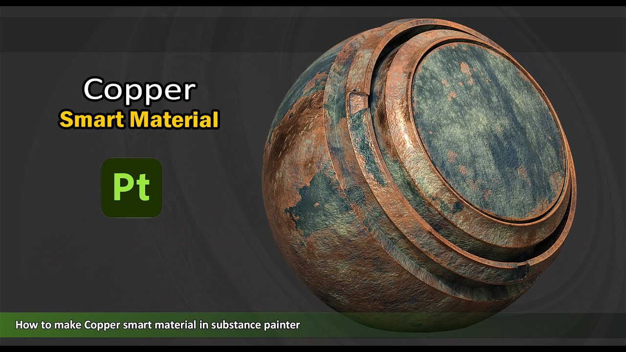 how to make Copper material in substance painter - Metal Smart Material - substance painter -