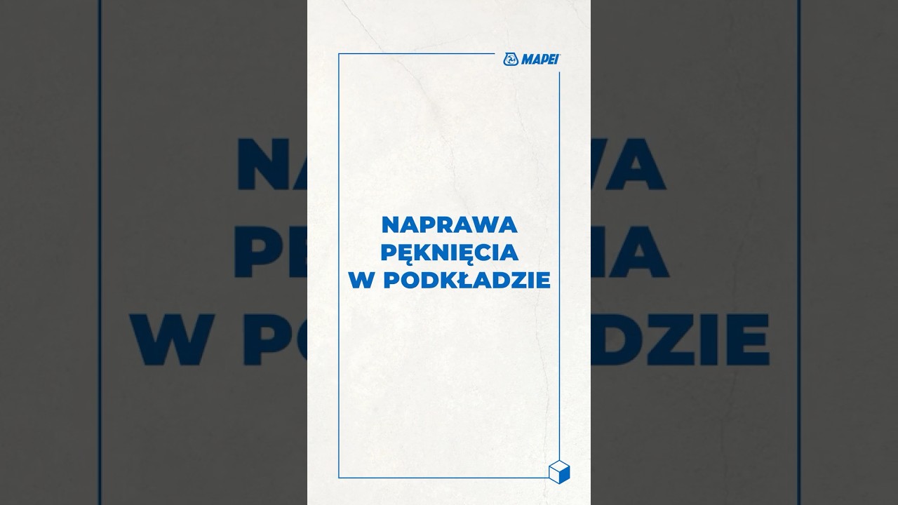 Naprawa pęknięcia w podkładzie