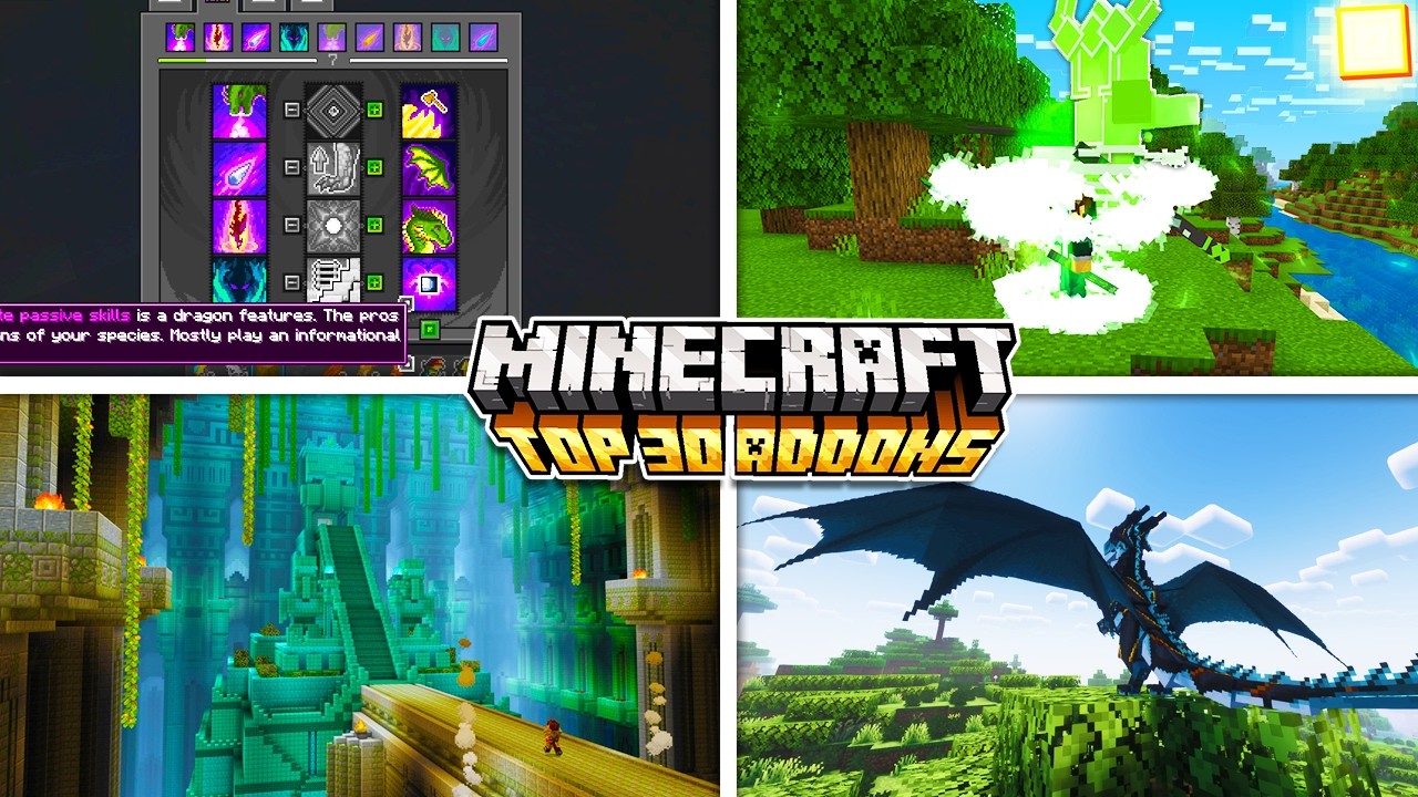 🔥TOP 30 MELHORES ADDONS DE TODOS OS TEMPOS PARA SEU MINECRAFT PE (Bedrock)