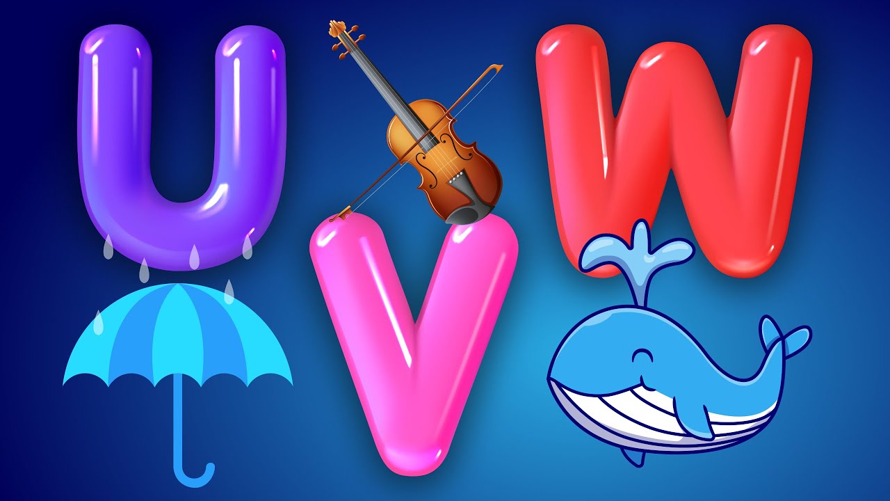 ALPHABET U.V.W. | For Kids ABC | English Alphabet | ABC Song |