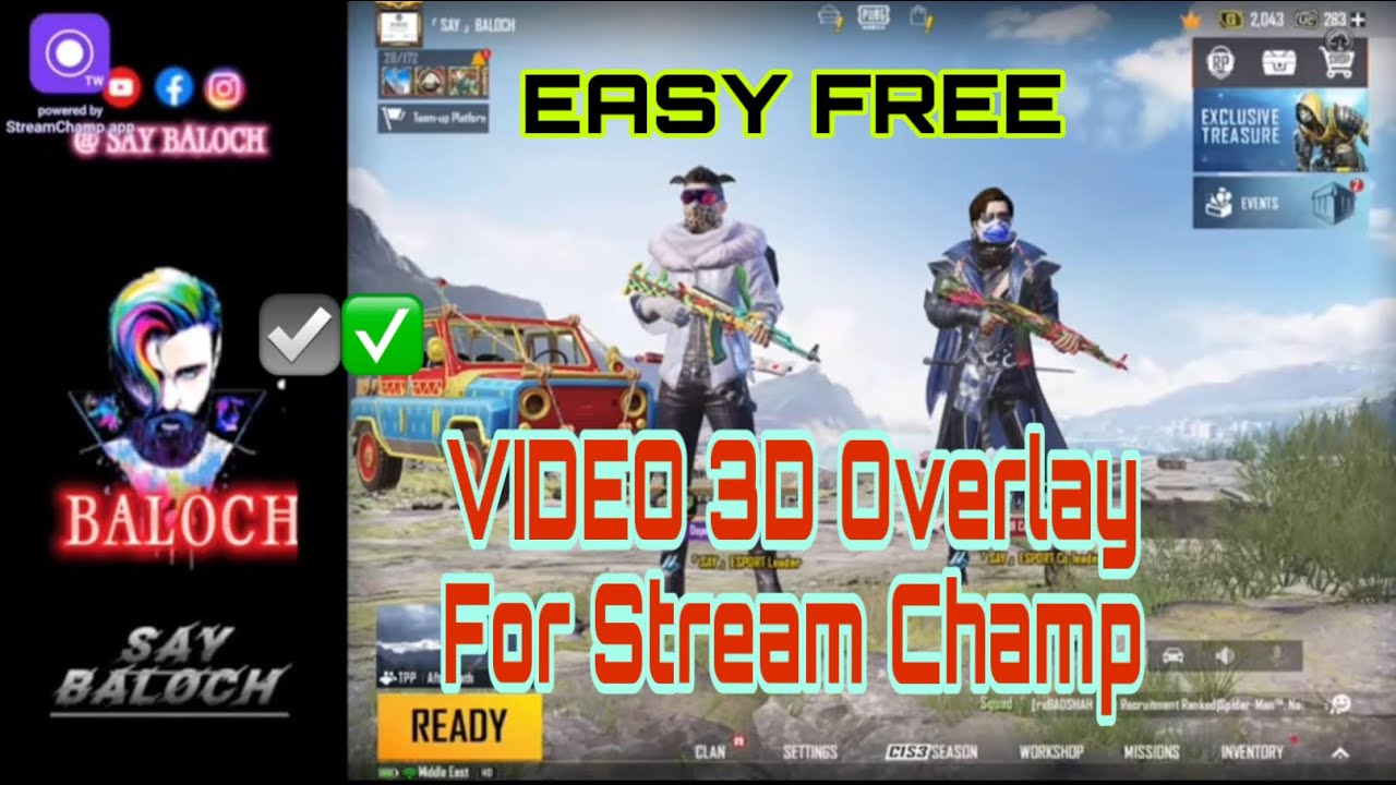 Create 3D Chracter animated overlay on iphone Ipad Android | Animated overlay For streamchamp IOS