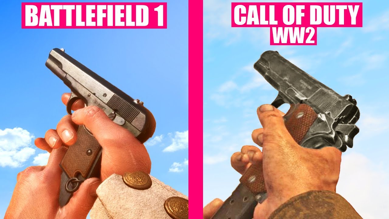 BATTLEFIELD 1 vs Call of Duty WW2 - Weapons Comparison