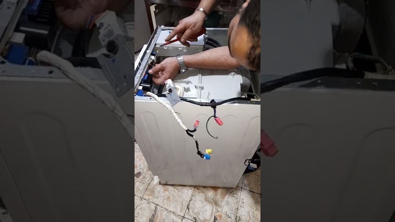 اسهل طريقه لتصليح الغساله ال جي دفع مباشر وتغيير الرومان بلي وطريقه تست مول والسوفت وير