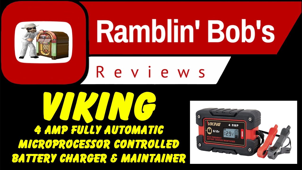 VIKING 4 Amp 6v & 12v Fully Automatic Microprocessor Controlled Battery Charger & Maintainer