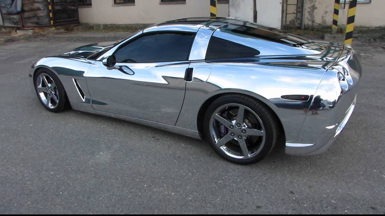 Chrome Corvette Car Tintek Wrap.wmv
