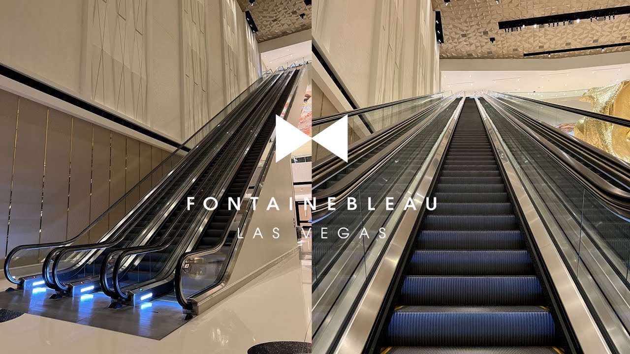 CRAZY LONG ThyssenKrupp Double-File Escalators - Fontainebleau Resort - Las Vegas, NV
