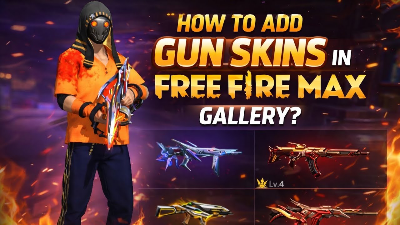 How To Add Gun Skins In Free Fire Max Gallery | FF Max Gun Skin Show Trick 2026