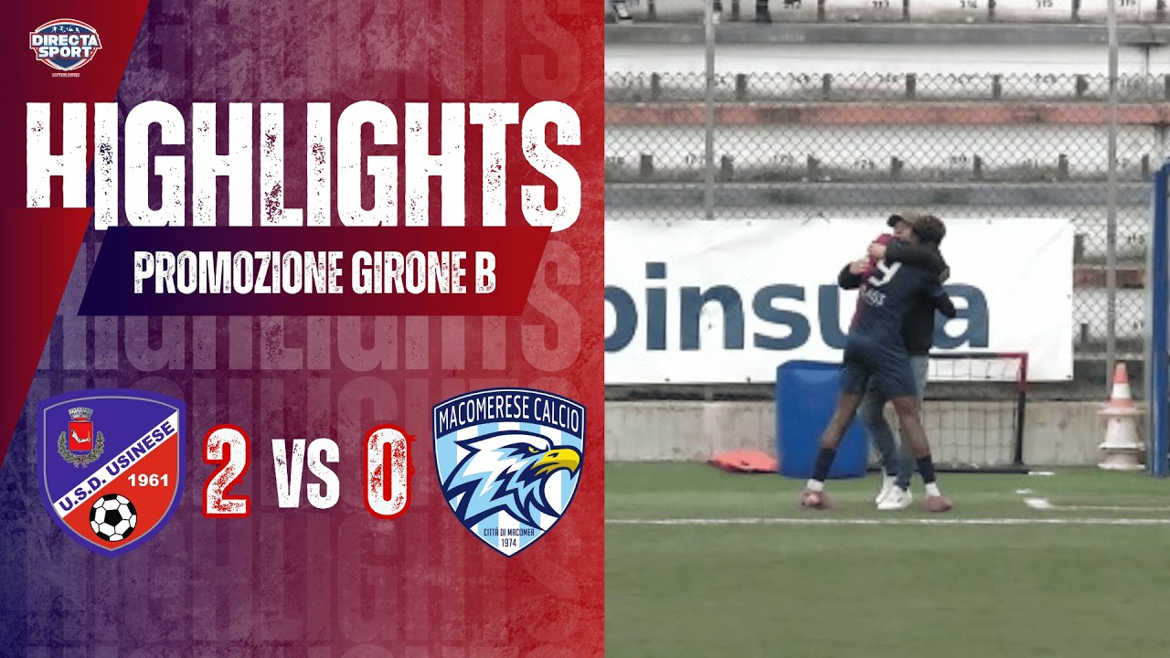 Calcio Promozione Gir.B - Usinese-Macomerese 2-0 (Highlights)