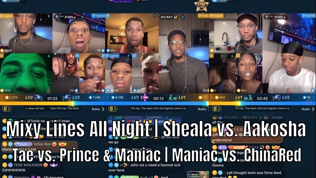 Mixy Lines All Night | Tae vs. Prince & Maniac, Shaela vs. Aakosha | Maniac vs. ChinaRed & More